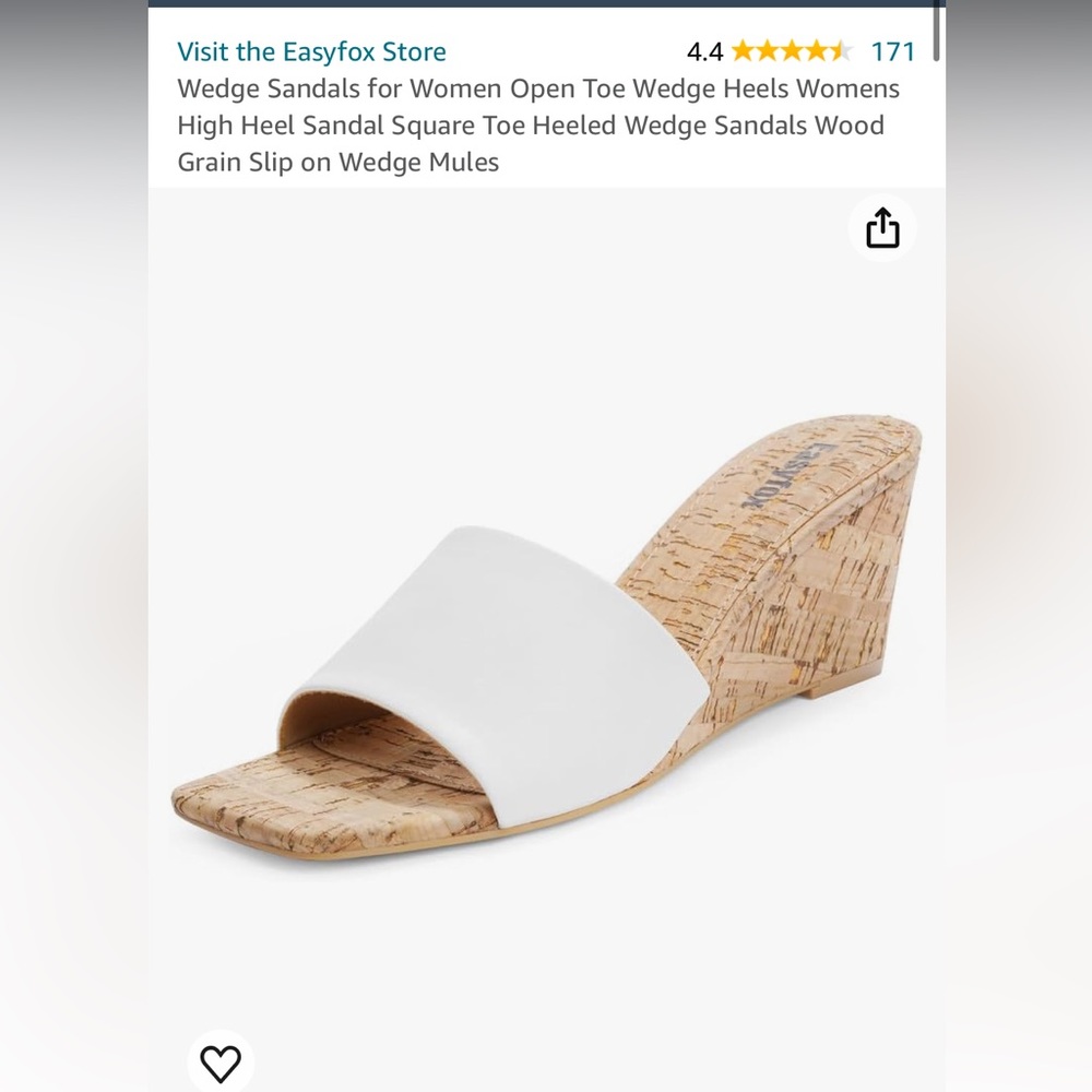 WHITE WEDGE SANDALS- BRAND NEW IN BOX
